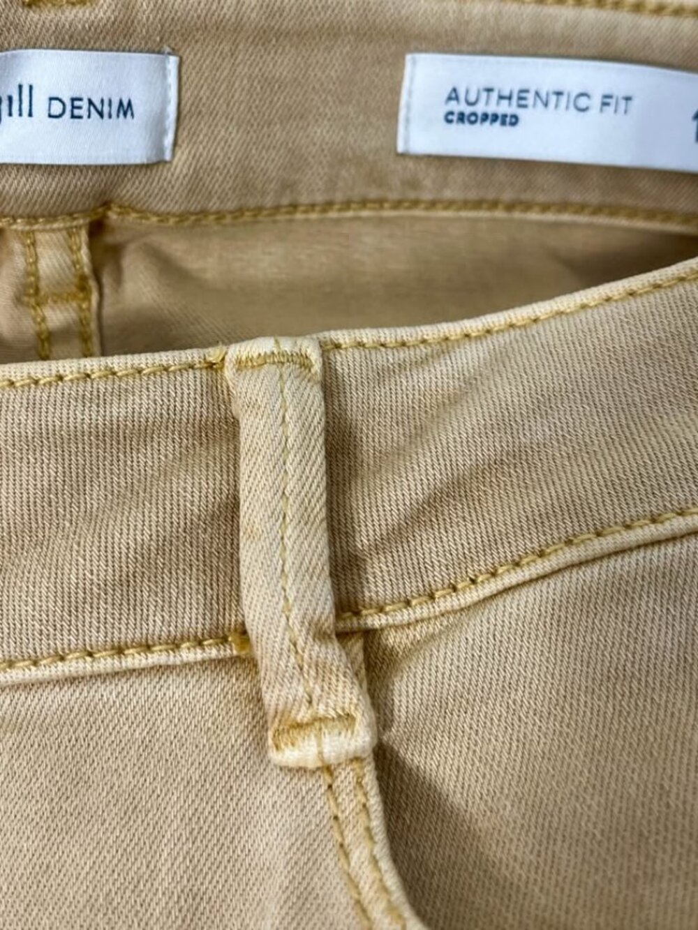 J. Jill Authentic Fit Frayed Hem CroppedGolden Yellow Elevated Jeans [size 12] - Picture 8 of 9